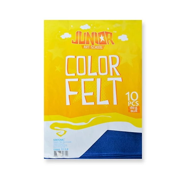 Kreatív Junior filc lapok A/4, kék, 10 db/csomag